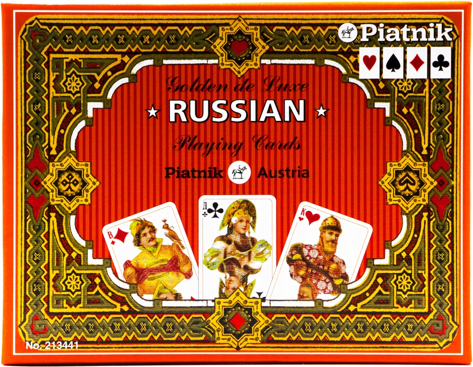 Karty do gry PIATNIK LUX ROSYJSKIE ZŁOTE TALIE Stan: Nowy - Main Image