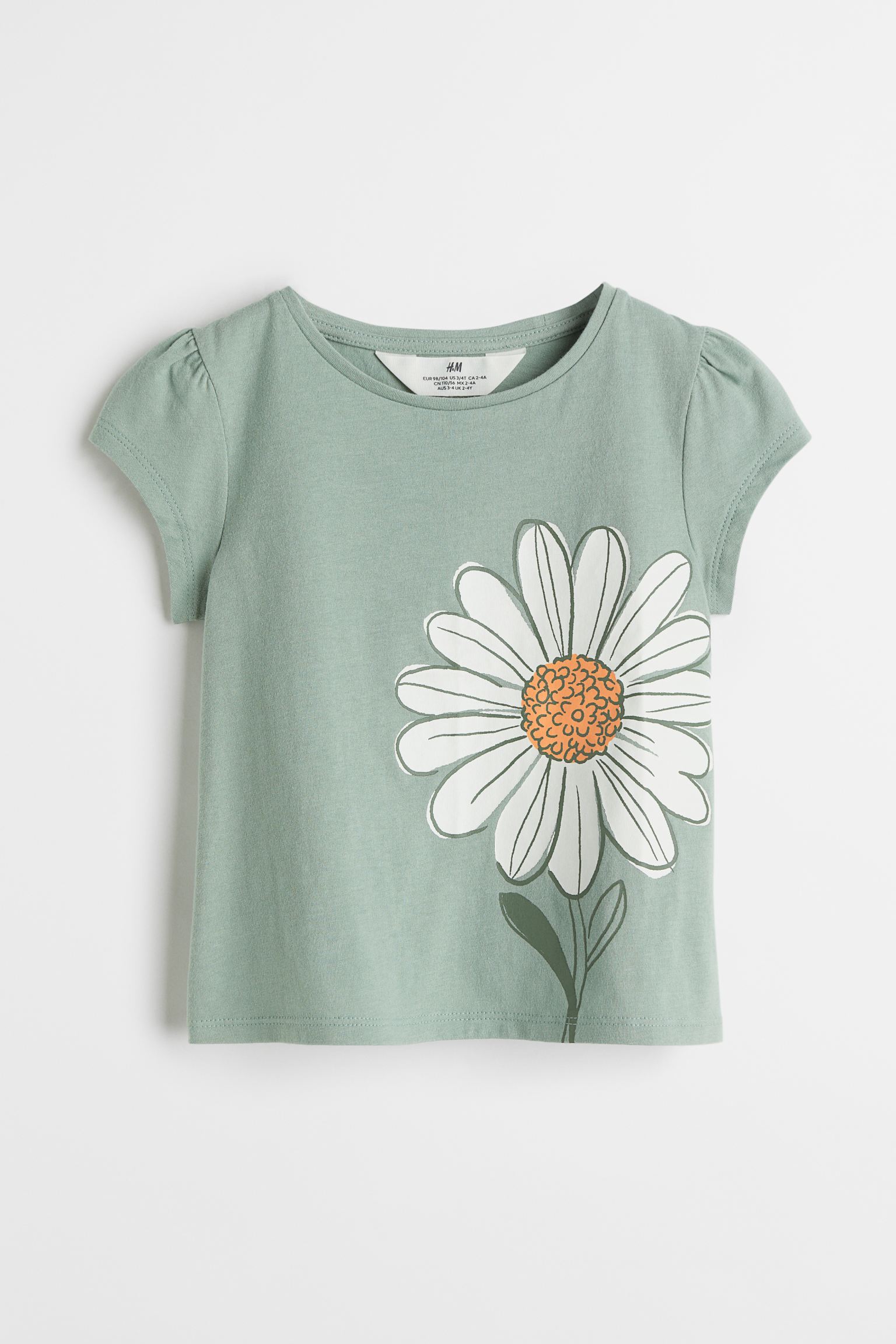 

Nowa H&m bluzeczka Kwiatek zielona 122/128