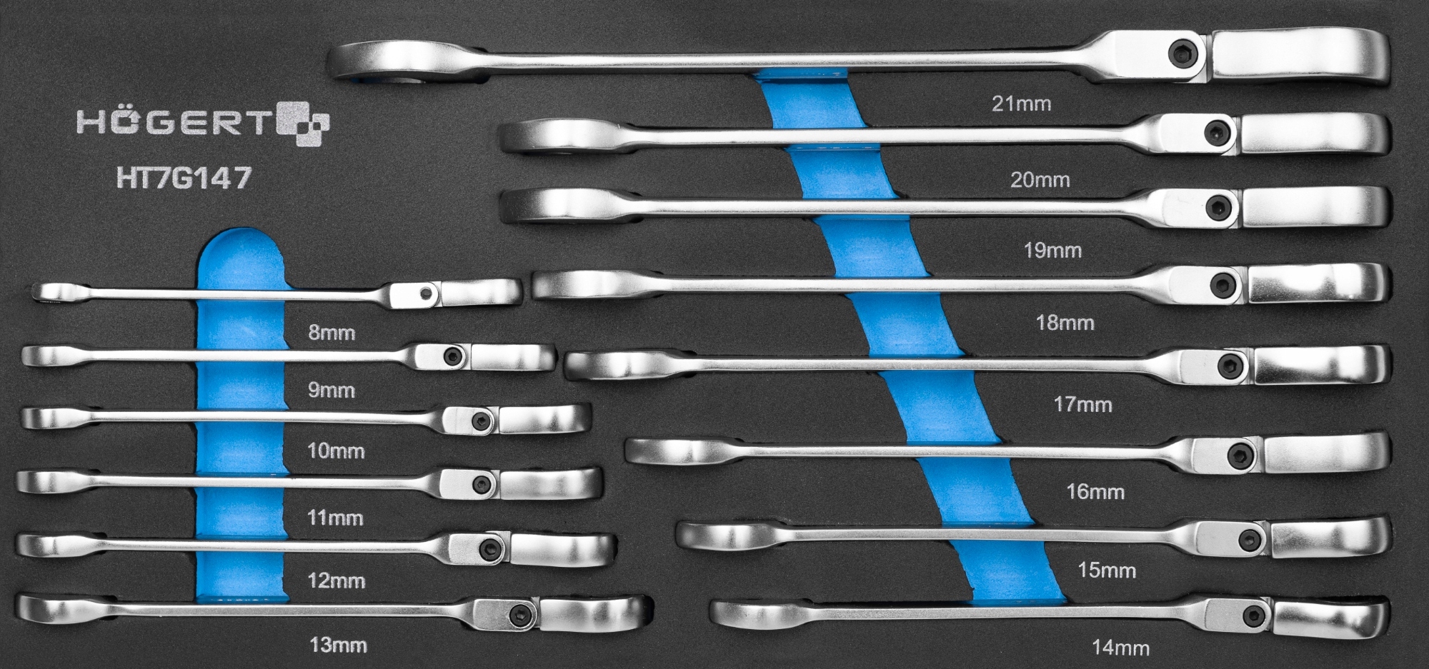 HOGERT КАРТРИДЖ НАБОР ГАЕЧНЫХ КЛЮЧЕЙ С ТРЕЩОТКОЙ 14E