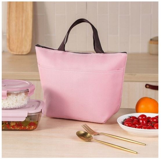 TORBA LUNCH BOX TERMICZNA ŚNIADANIOWA IZOLACYJNA Kolor dominujący róże i fiolety