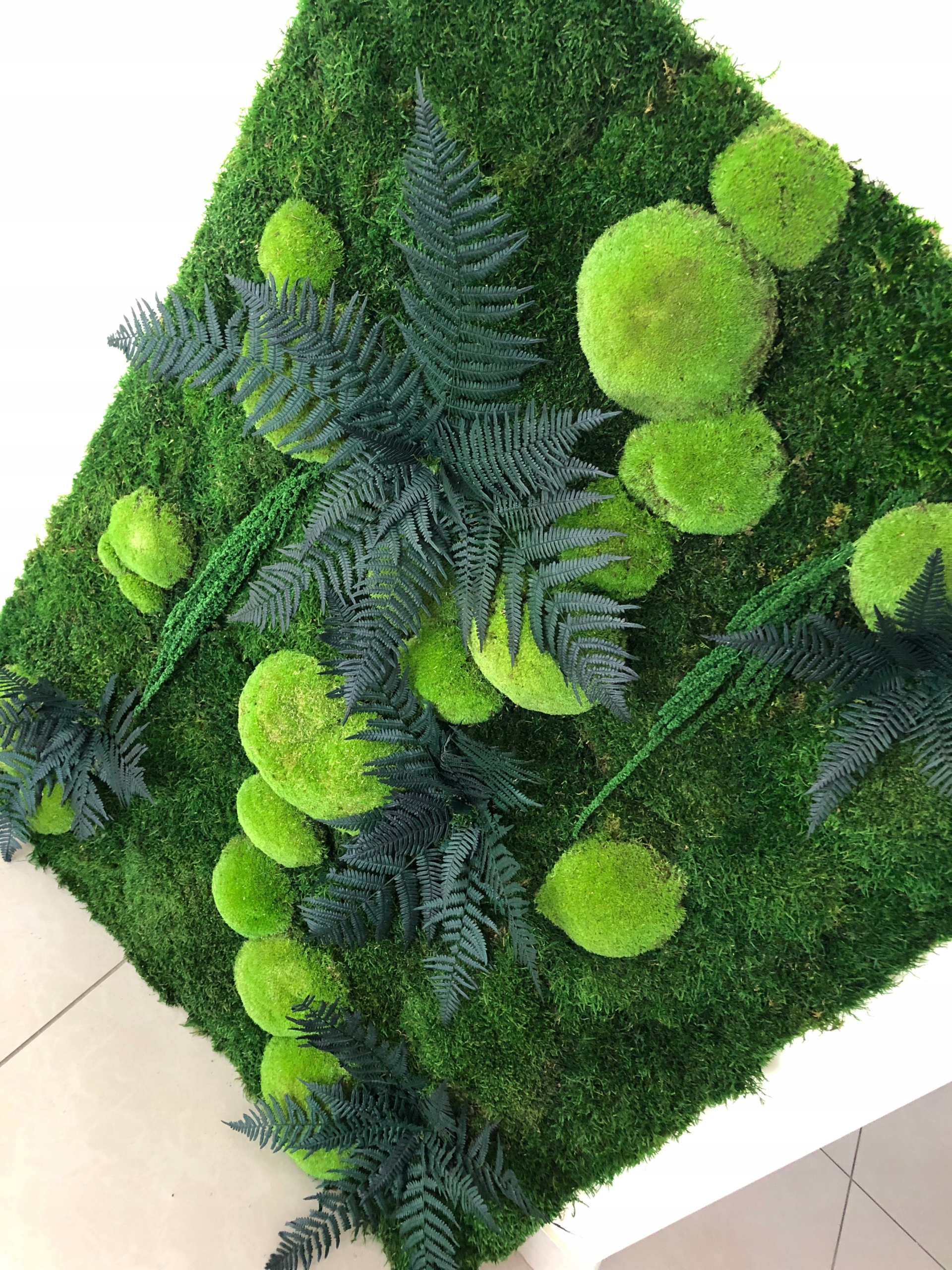 SZARŁAT STABILIZOWANY DO OBRAZ Z MCHU CHROBOTEK Wysokość 50 cm