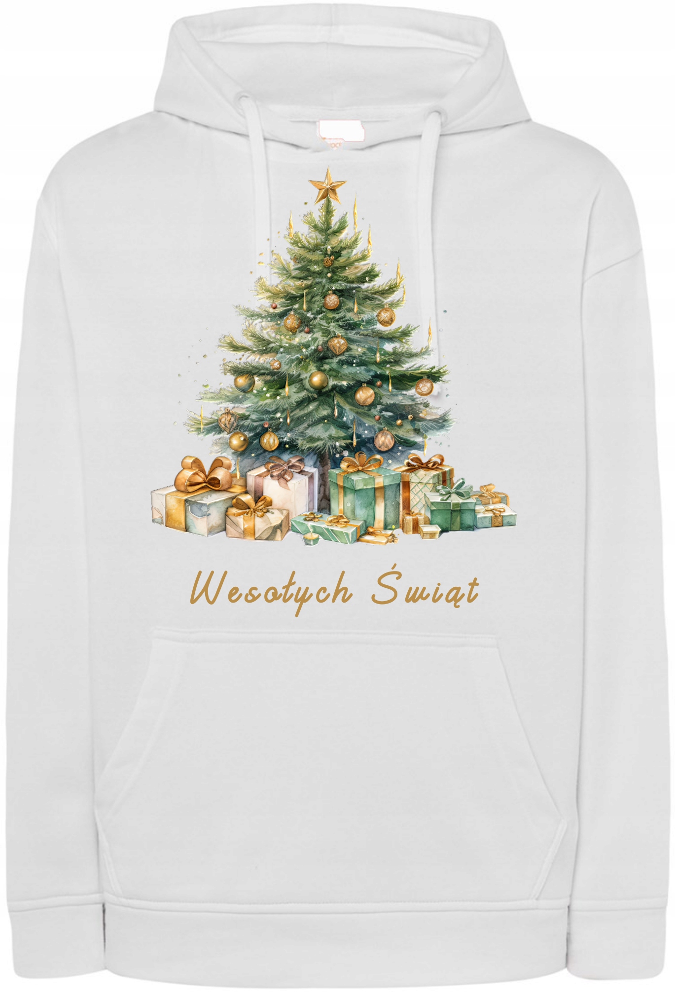 Vánoční Mikina s kapucí Krásný vánoční stromek Veselé Vánoce vel. M