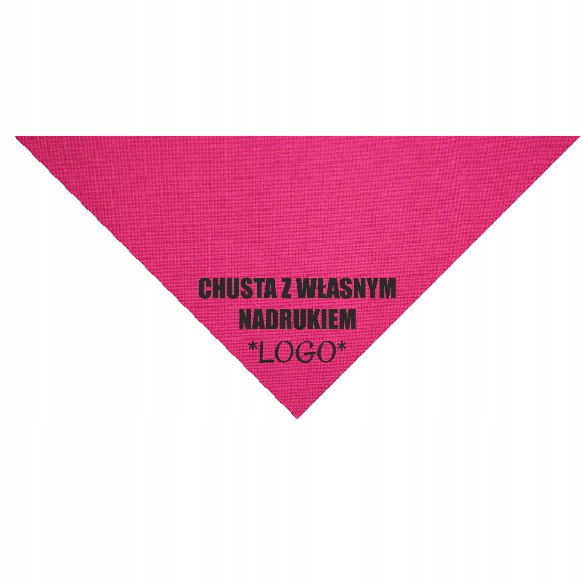 Chusta trójkątna mała 53x53x78 różowa z logo