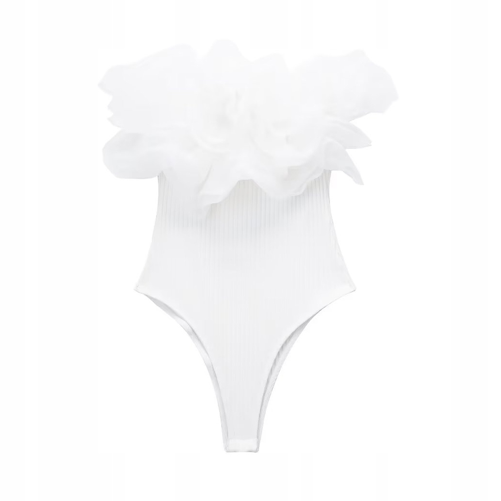 MD bílé body s volánem, bílá halenka L/40
