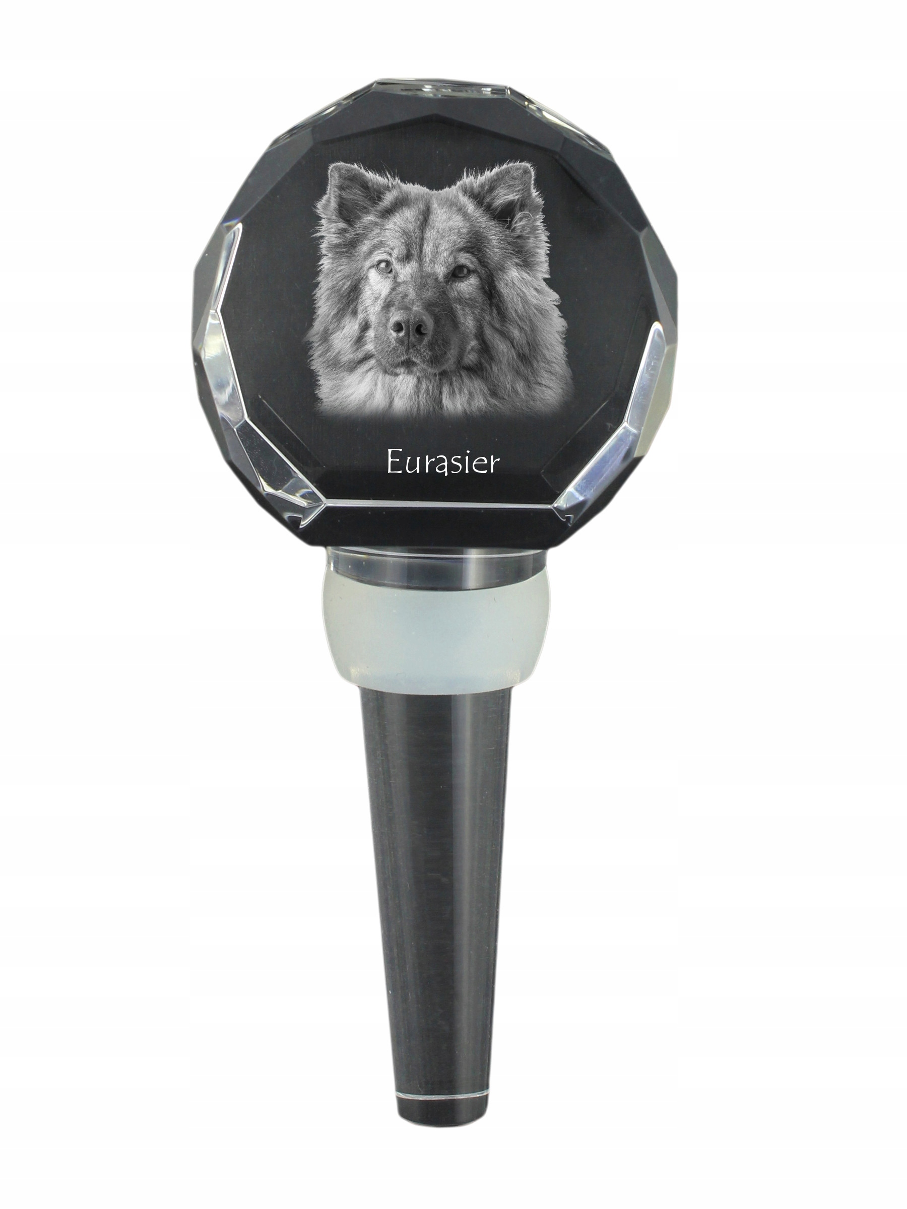 Eurasier zátka na láhev s fotografií, personalizovaná zátka na víno