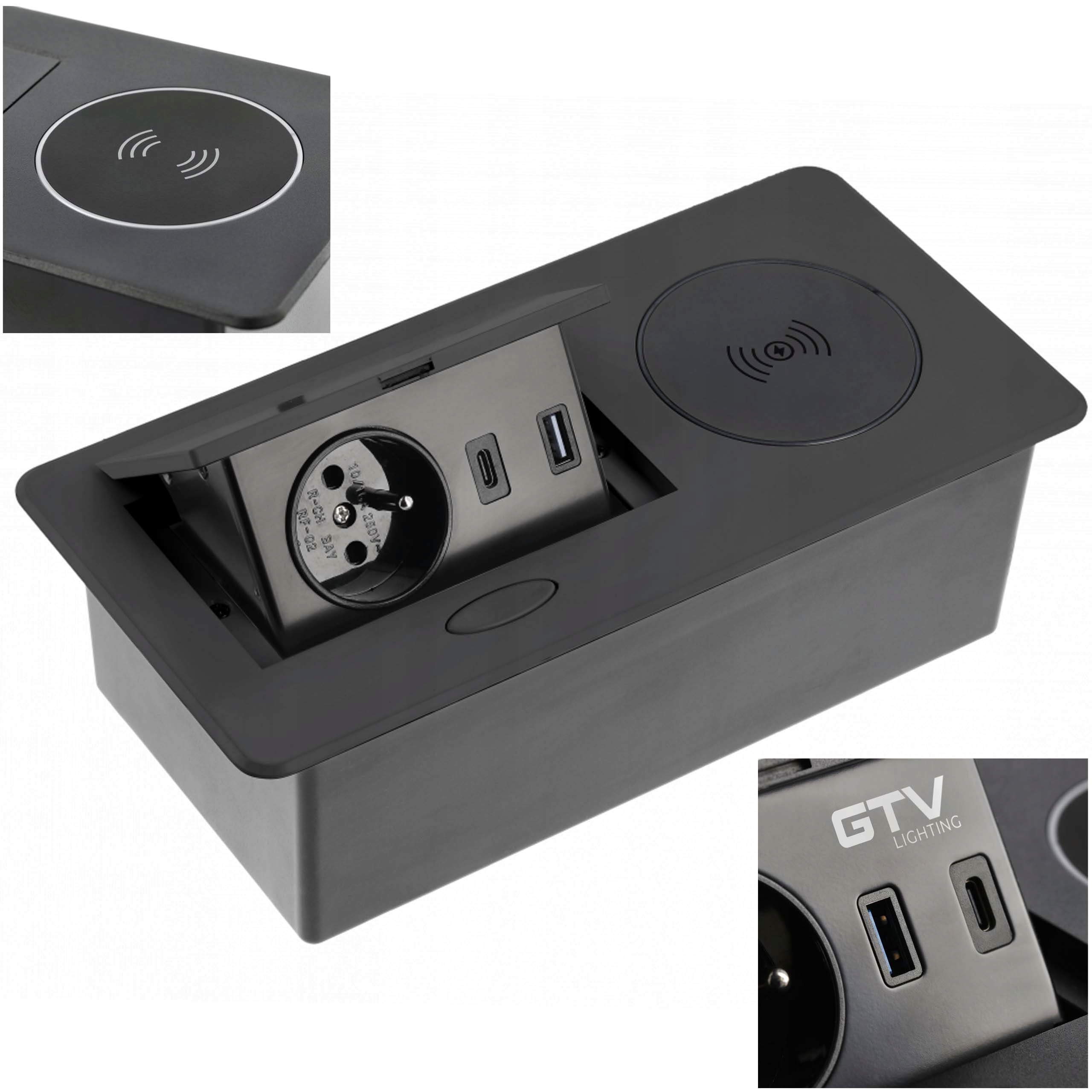 Avaro+ Usb A+c Gtv stolní prodlužovací kabel