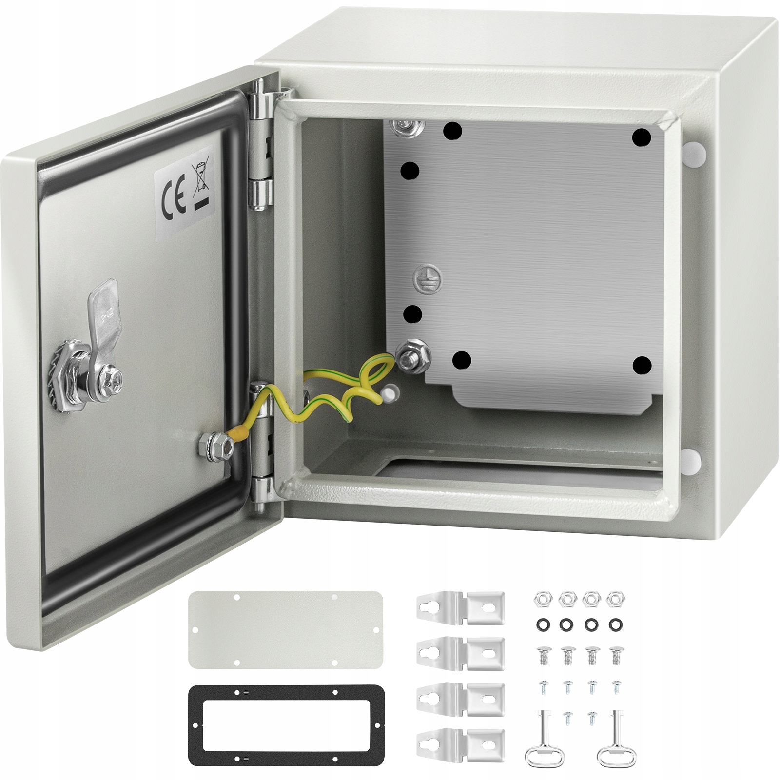 Vevor Elektrická Skriňa Z Uhlíkovej Ocele IP66 20X20X15 CM Silná, Pevná