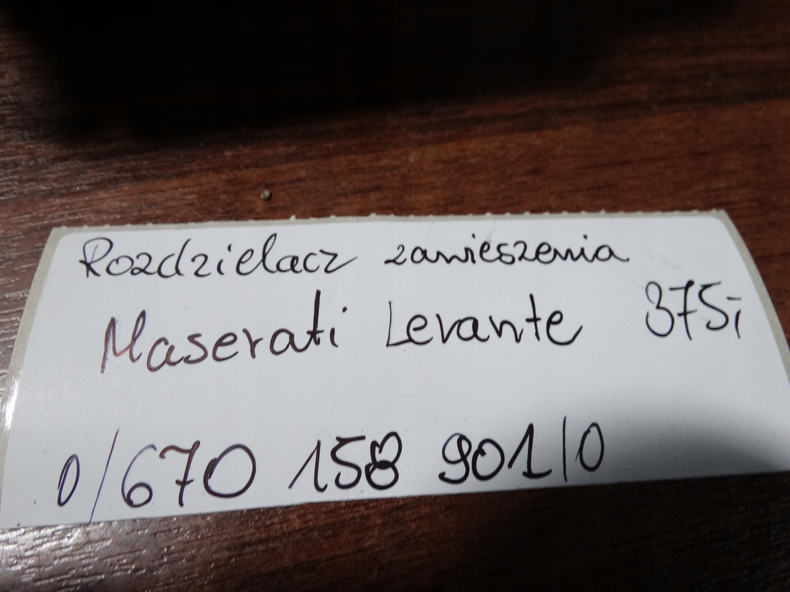 IDEALNY ROZDZIELACZ springing MASERATI LEVANTE 1