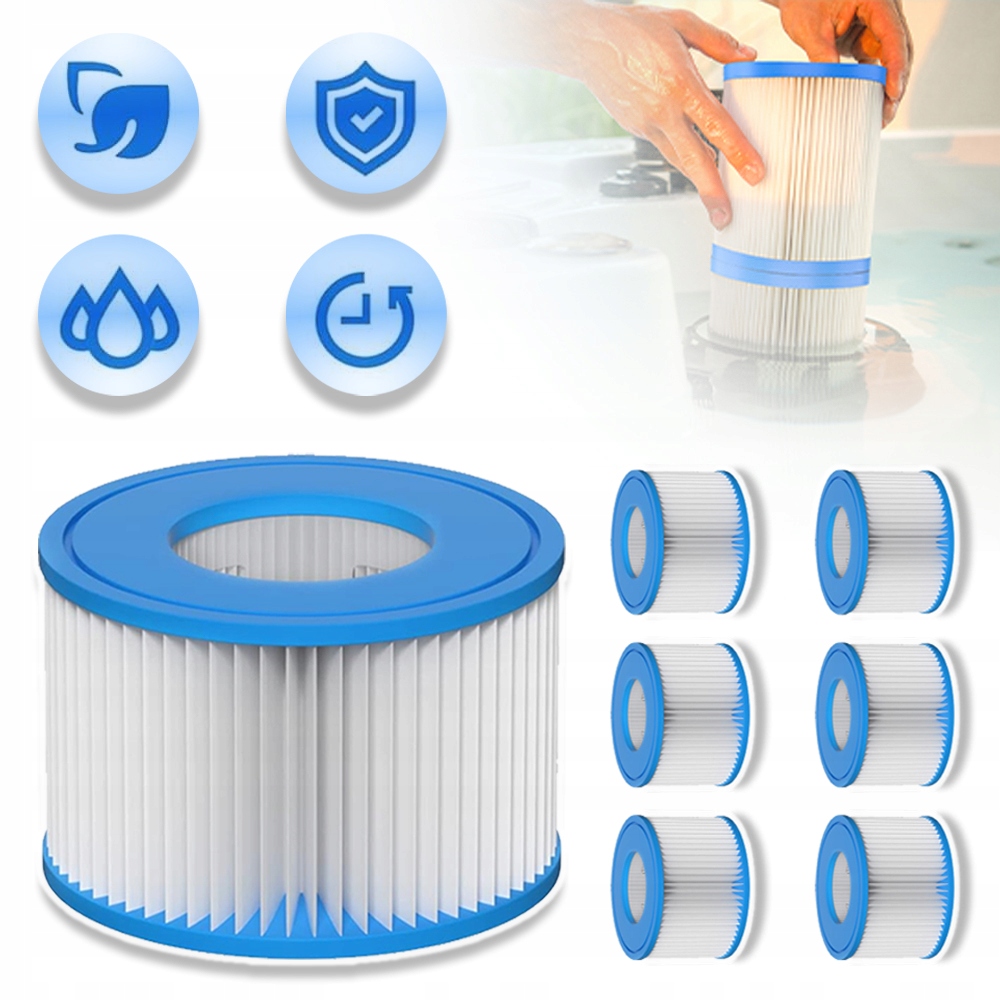 6X Filtr Do Lay-z-spa Pompy Jacuzzi Basenu 60311 Wkład Typ VI Filtrujące