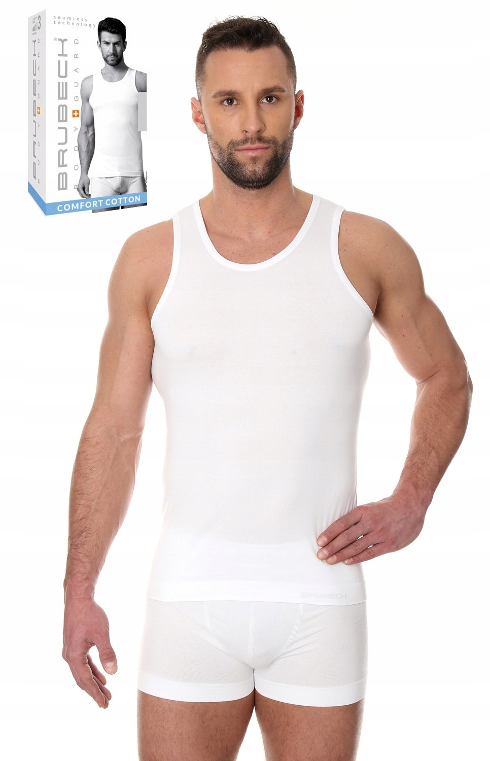 

Biała podkoszulka Brubeck Comfort Bezszwowa -2XL