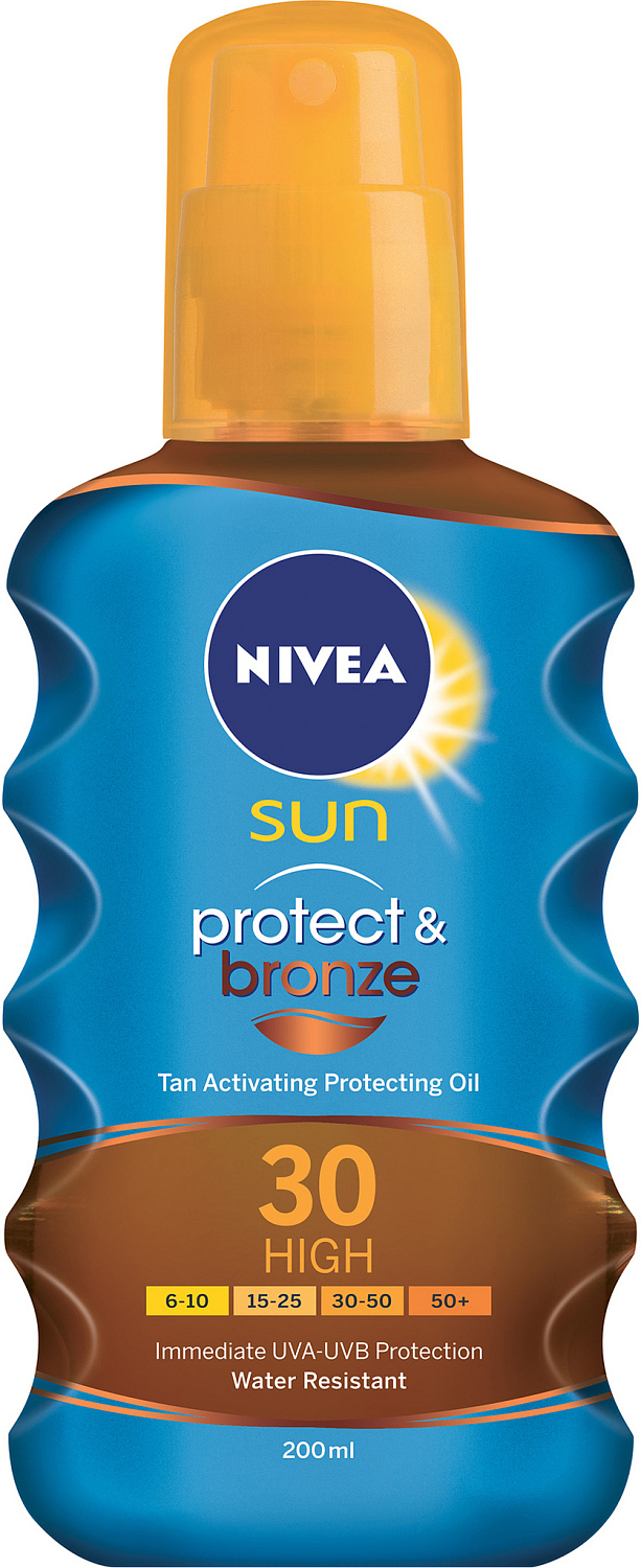Nivea Sun Protect & bronze Of 30 olej na opalování podporující zhnědnutí, 2