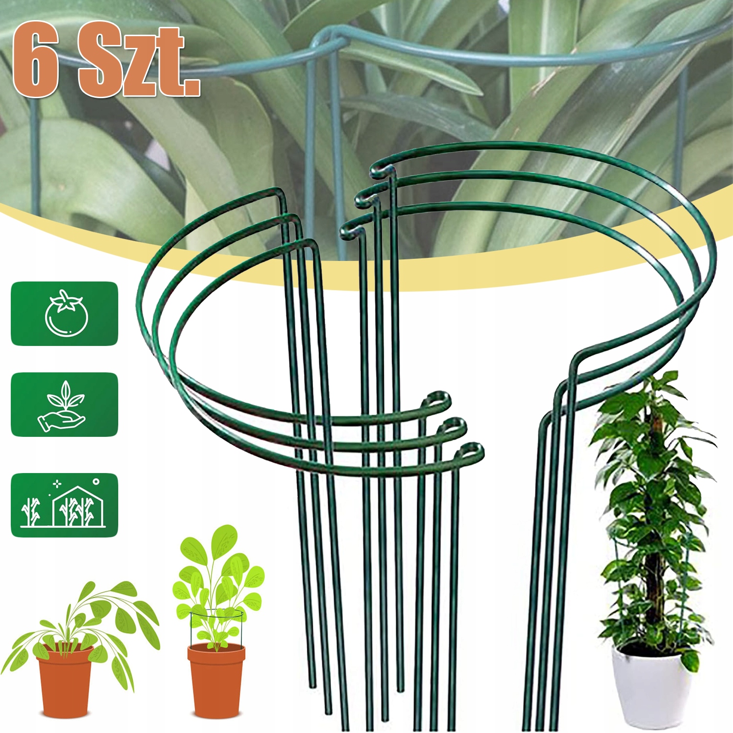 PODPÓRKA NA ROŚLINY ZE STALI, WSPORNIK DO ROŚLIN PNĄCYCH, STOJAK NA KWIATY
