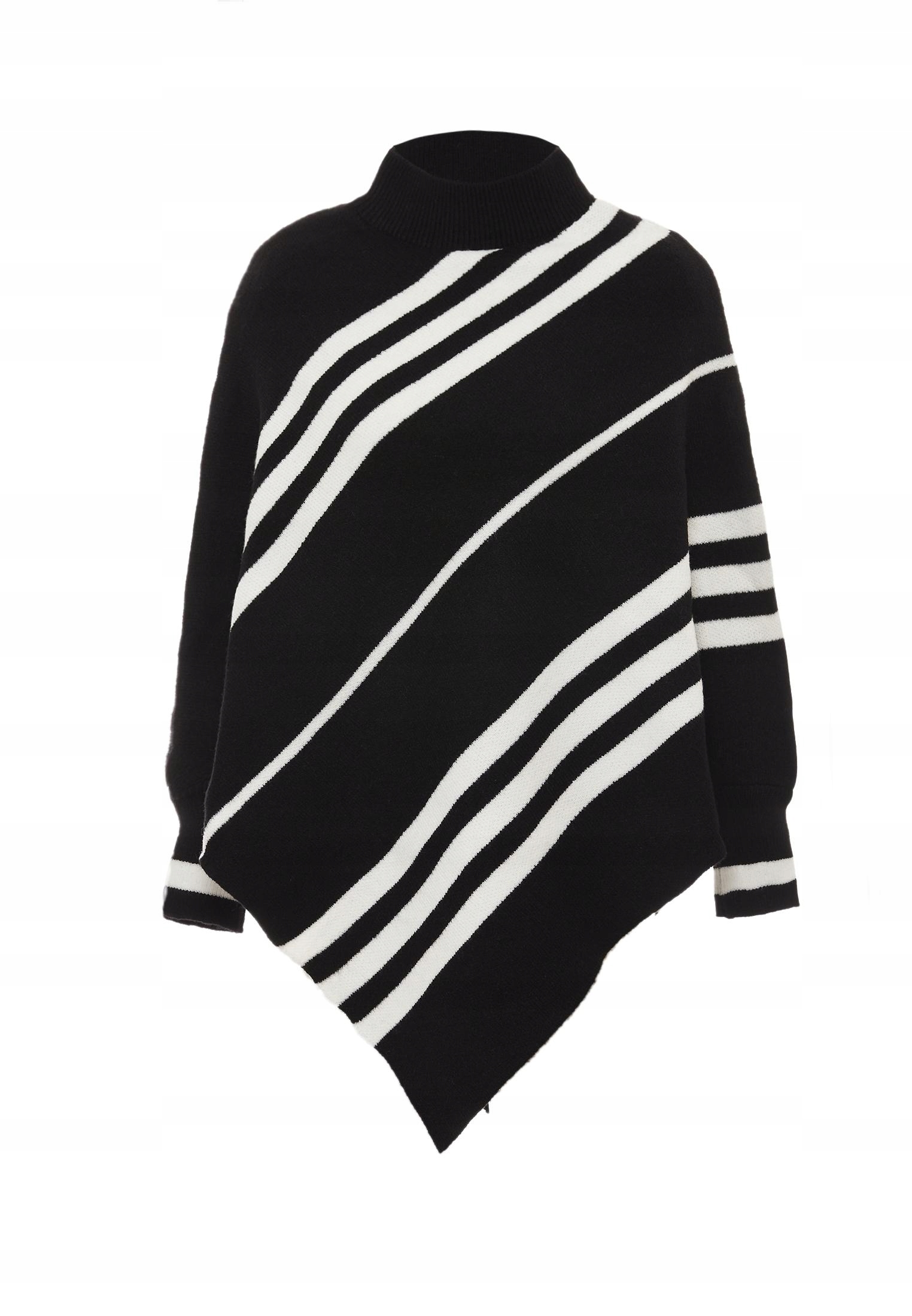 Ciaga damski ponczo - czarny, M