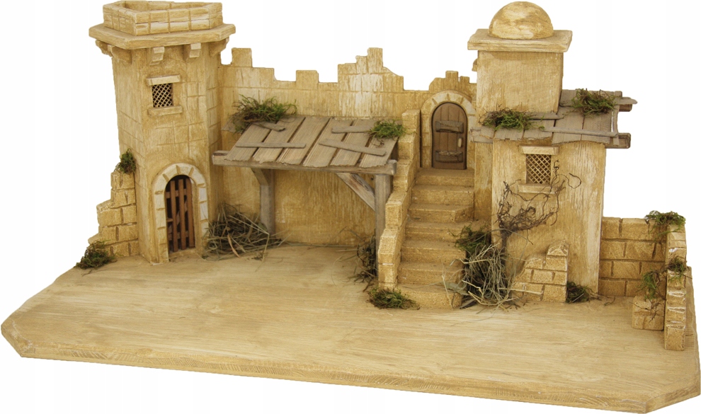 Vianočný Betlehem Stajňa Dekorácia 80x41x35 CM Na Figúrky 9-11 CM