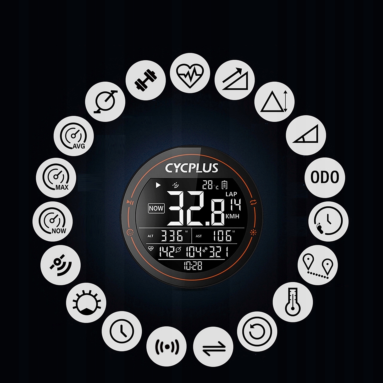 LICZNIK ROWEROWY WODOODPORNY GPS BT4,0 CYCPLUS M2 Marka Cycplus