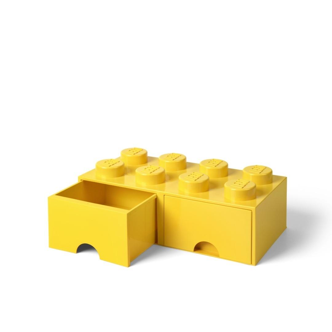 Lego(r) kontejner kostka se zásuvkami osmička žlutá Nhg