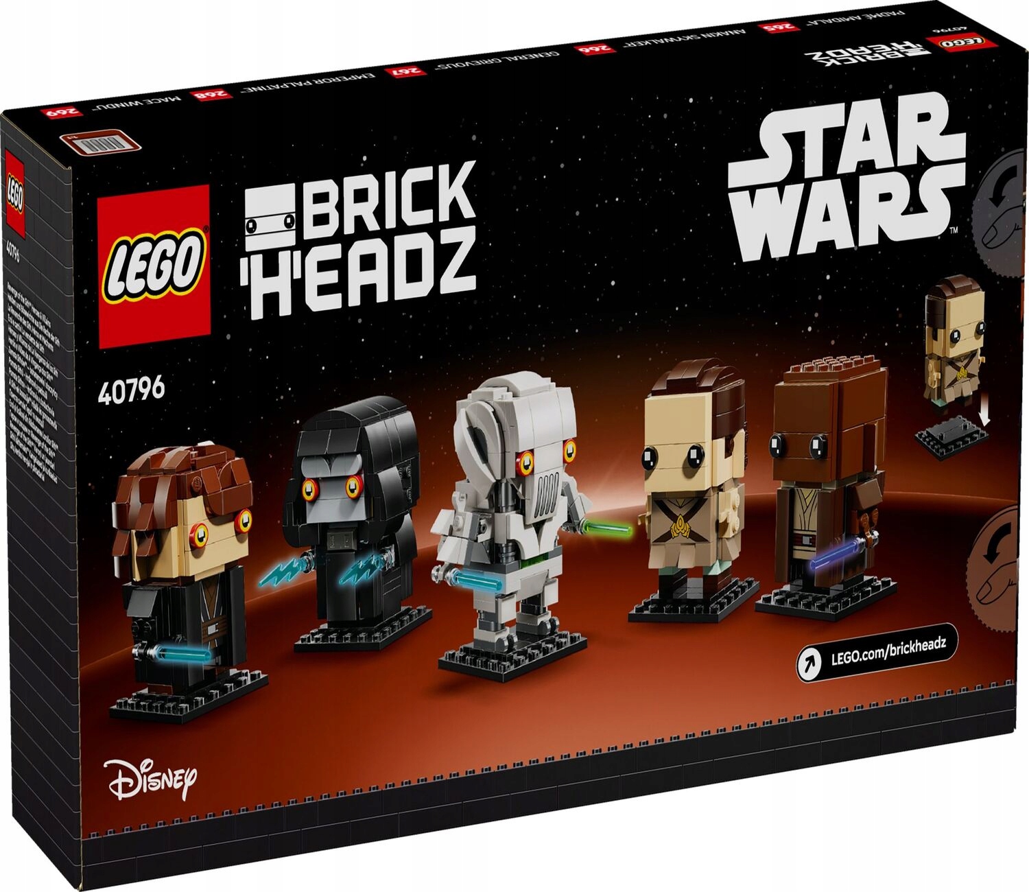 Lego 40796 BrickHeadz Pomsta Sithů – hrdinové a padouši