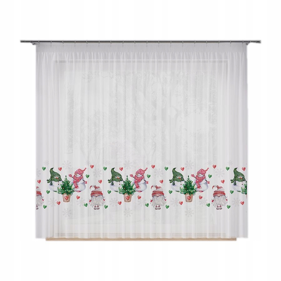 

Firana Bałwanki Woal Boże Narodzenie Na Metry 160