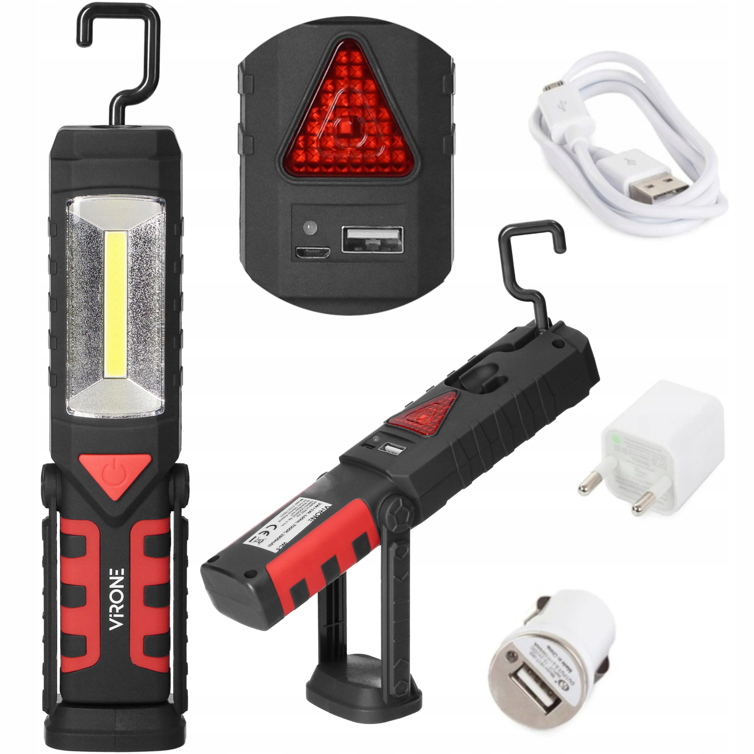 

Latarka Led Akumulatorowa 3w1 Hak Magnes Usb
