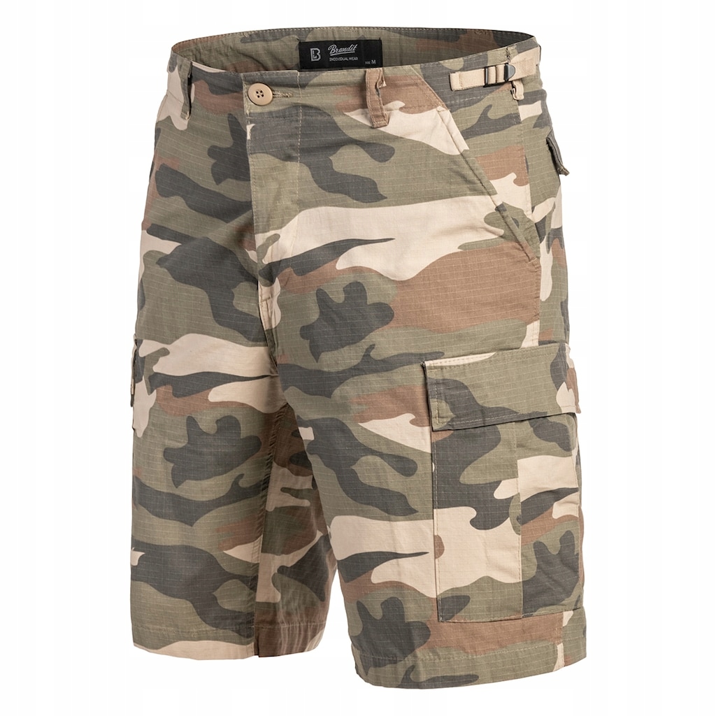 Pánské kraťasy kapsáče maskáčový Brandit Bdu Rip-Stop Light Woodland S