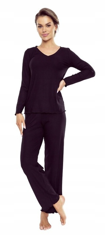 Eldar Dámské Pyžamo Rosaria Černá Dlouhý Rukáv 46 3XL