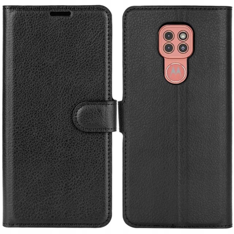 

Litchi Etui Skórzane Portfel Do Moto E7 Plus