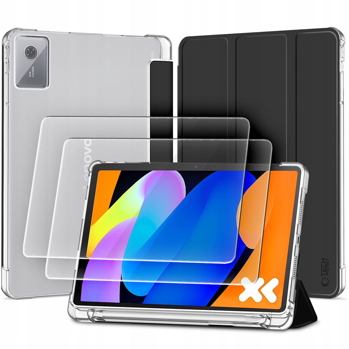 Składane Etui 2-PAK Szkło Do Lenovo Idea Tab K11 Gen 2 11" TB-336