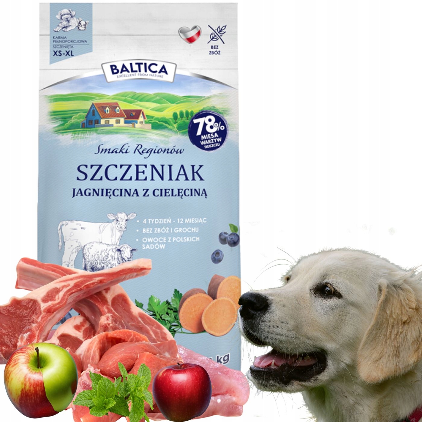 Baltica Smaki Regionów Szczeniak Jagnięcina z Cielęciną 3kg dla szczeniąt