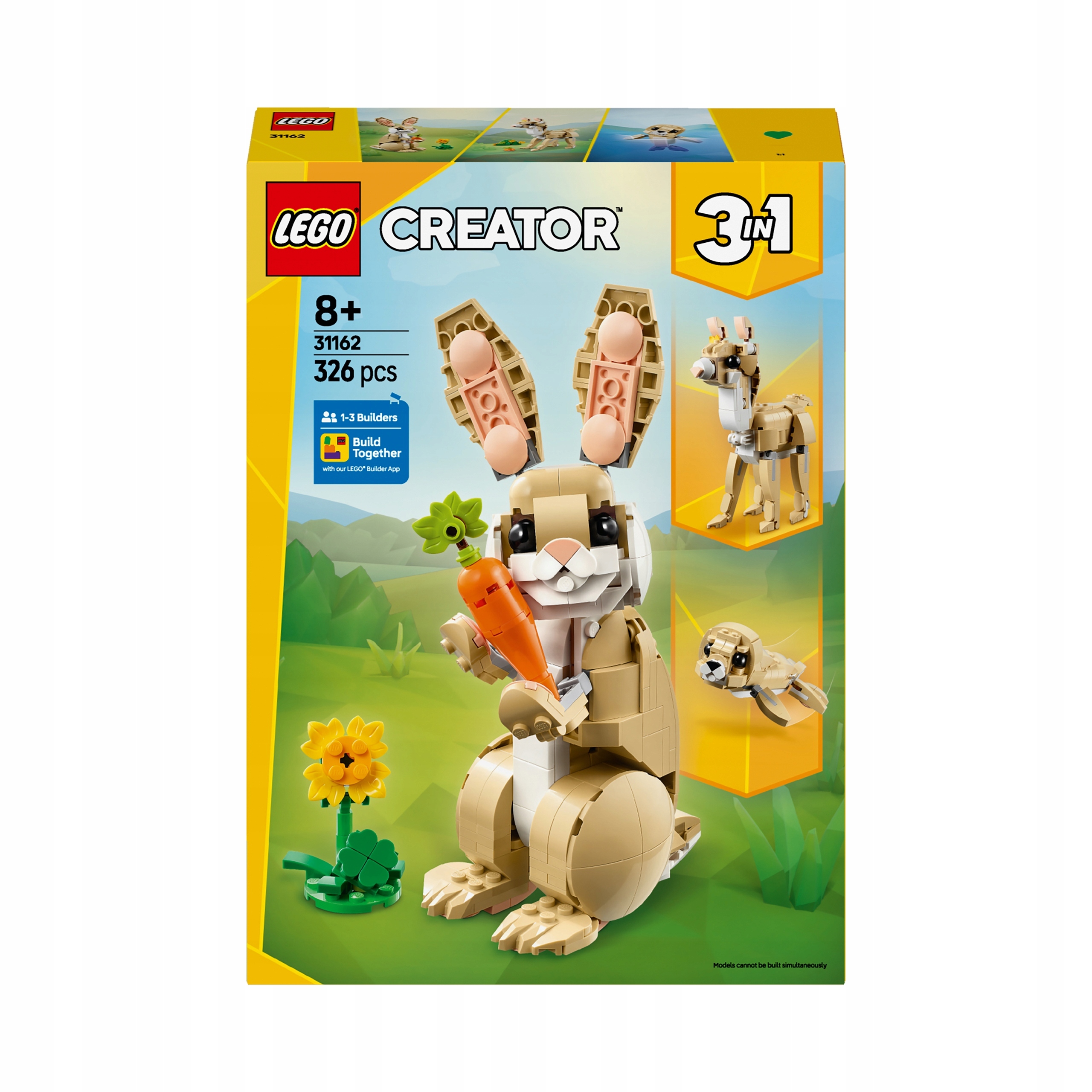 Lego Creator 3v1 31162 Roztomilý Králíček Lama Tuleň Ryba Mrkev Slunečnice
