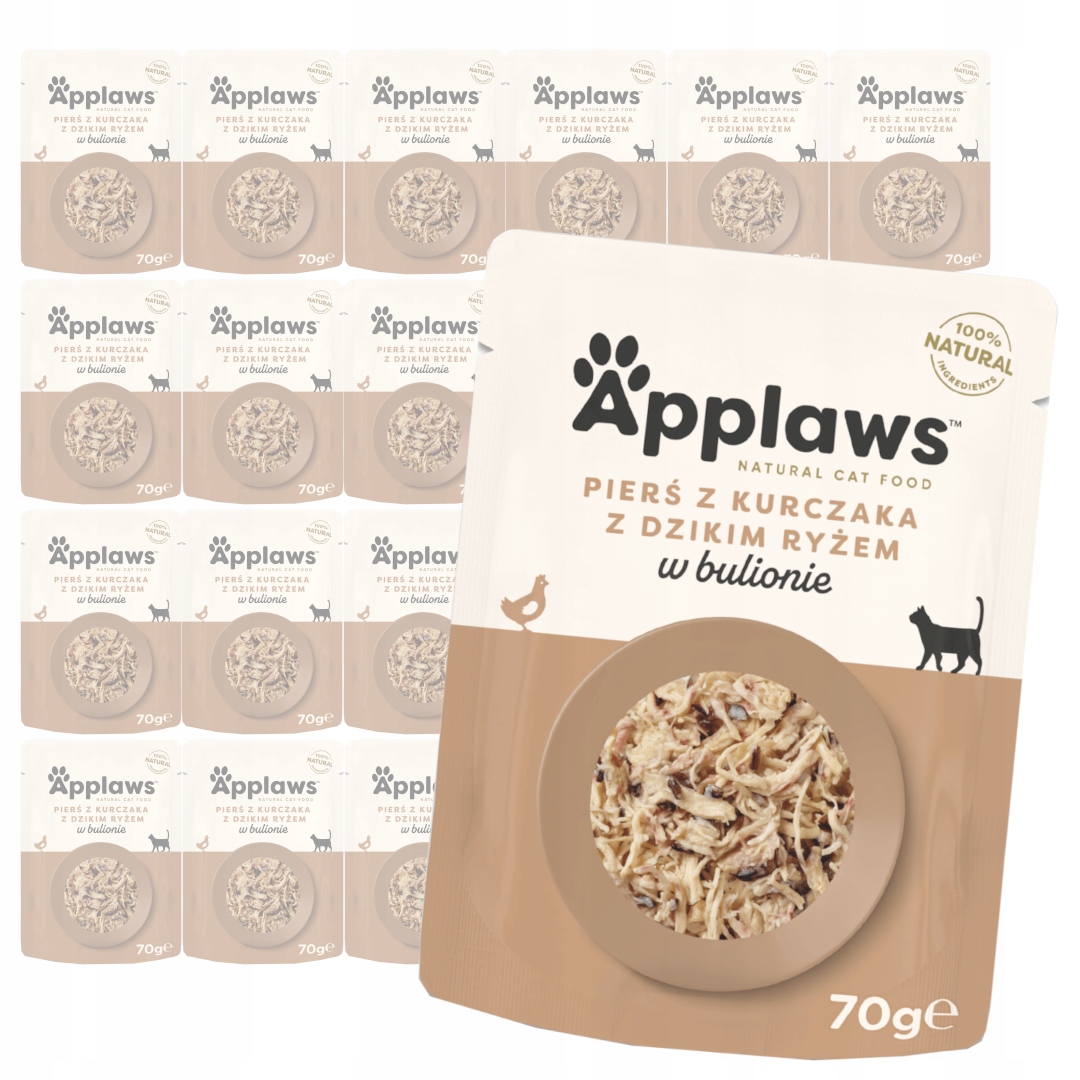 Applaws Cat Mokré Krmivo Pro Kočky 24x70 g Kuře s divokou rýží v vývaru