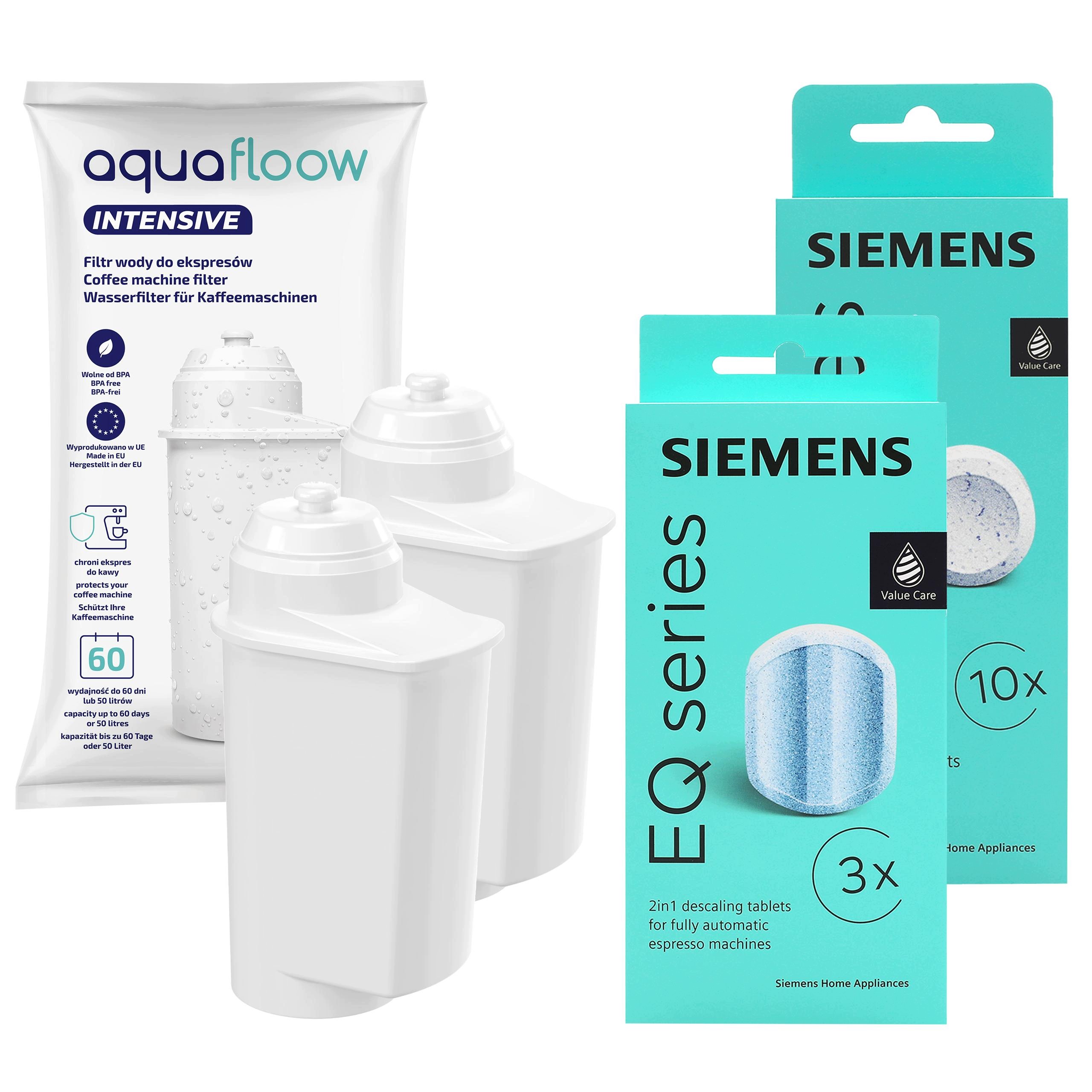Náhradní filtr do kávovaru Siemens 2x AquaFloow odvápňovací tablety