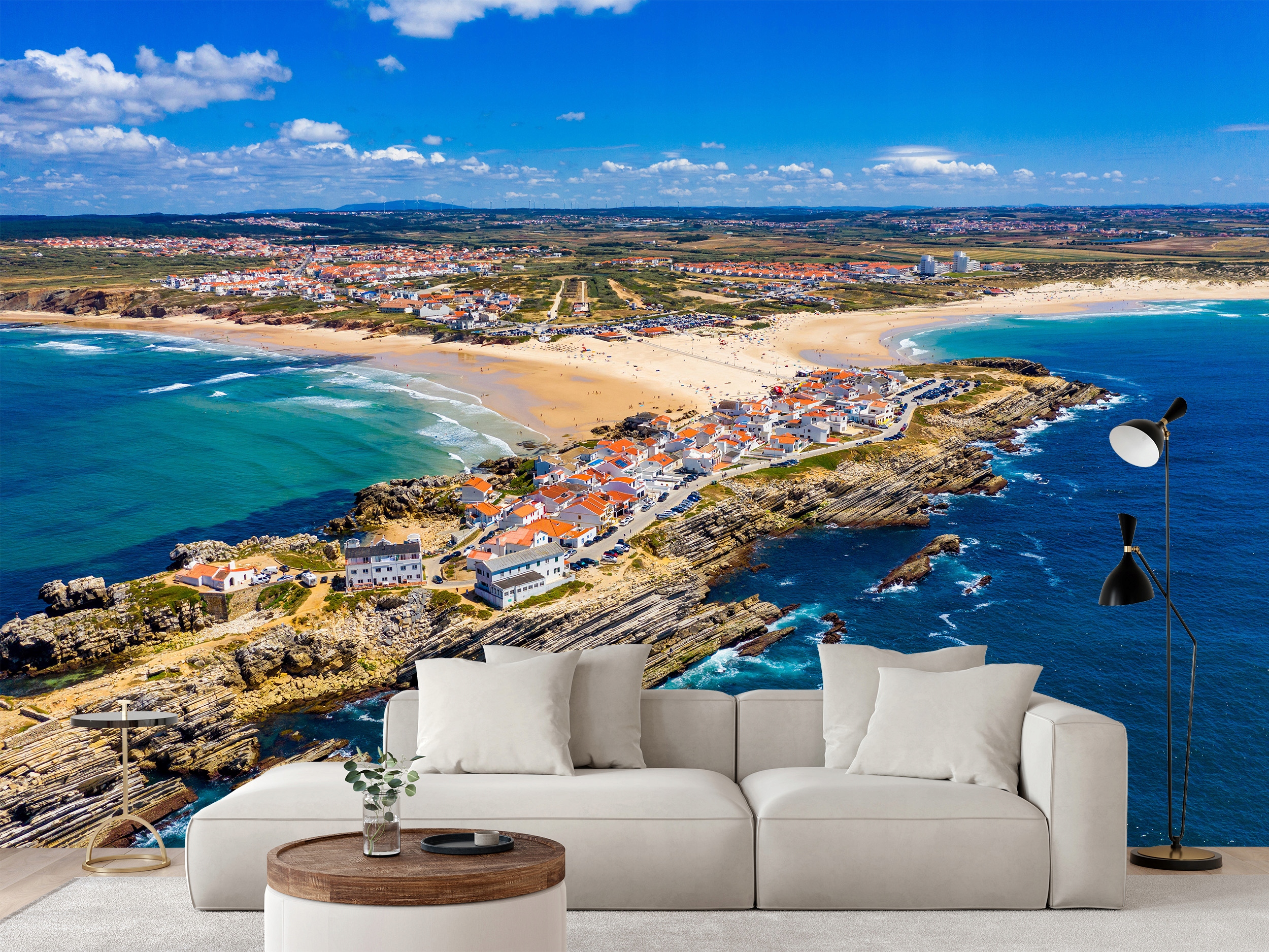 Fototapeta Krajina Pláž Ostrov Baleal Surfer Portugalsko 450 x 300 cm