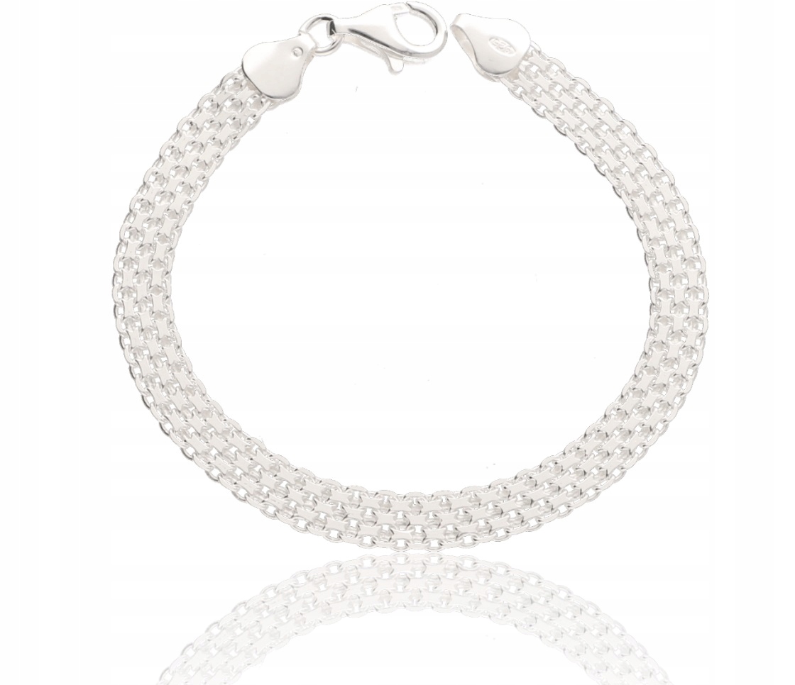 Náramek široký elegantní stříbro 925 páska