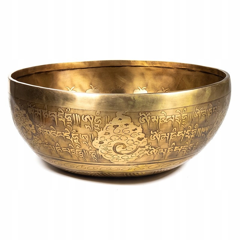 Tibetská mísa s ručně vyřezávanými ozdobami, 1650-1850 g, 24 x 10 cm