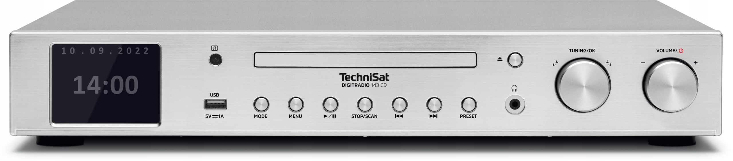 Tuner Radio DAB+ FM Internetowe WiFi Odtwarzacz Płyt CD MP3 USB Bluetooth Marka TechniSat