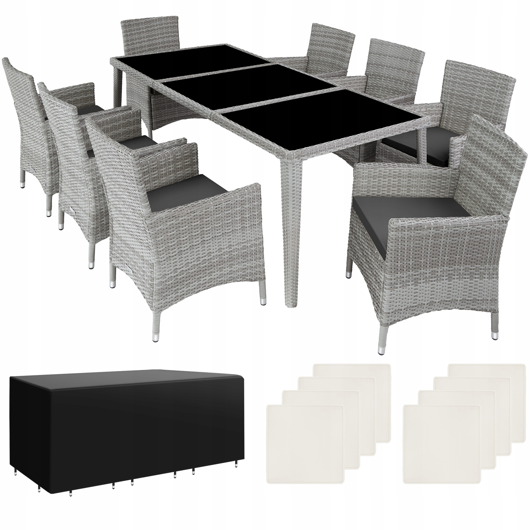 Meble ogrodowe technorattan Monaco Rodzaj stół i krzesła