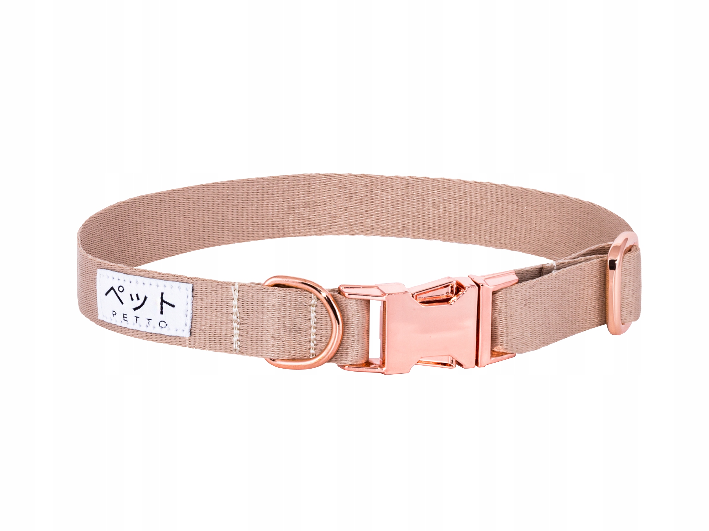 Levně Petto Obojek pro psa Eri Pastel Béžová Rose Gold vel. L