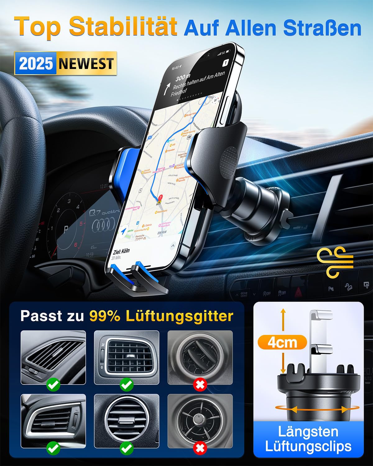 VANMASS Uchwyt Samochodowy 360° do Telefonu iPhone — miniatura 6