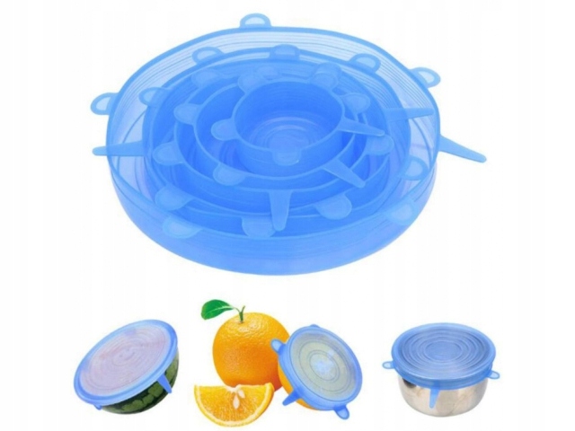 

6szt uniwersalne przykrywki silikonowe do żywności