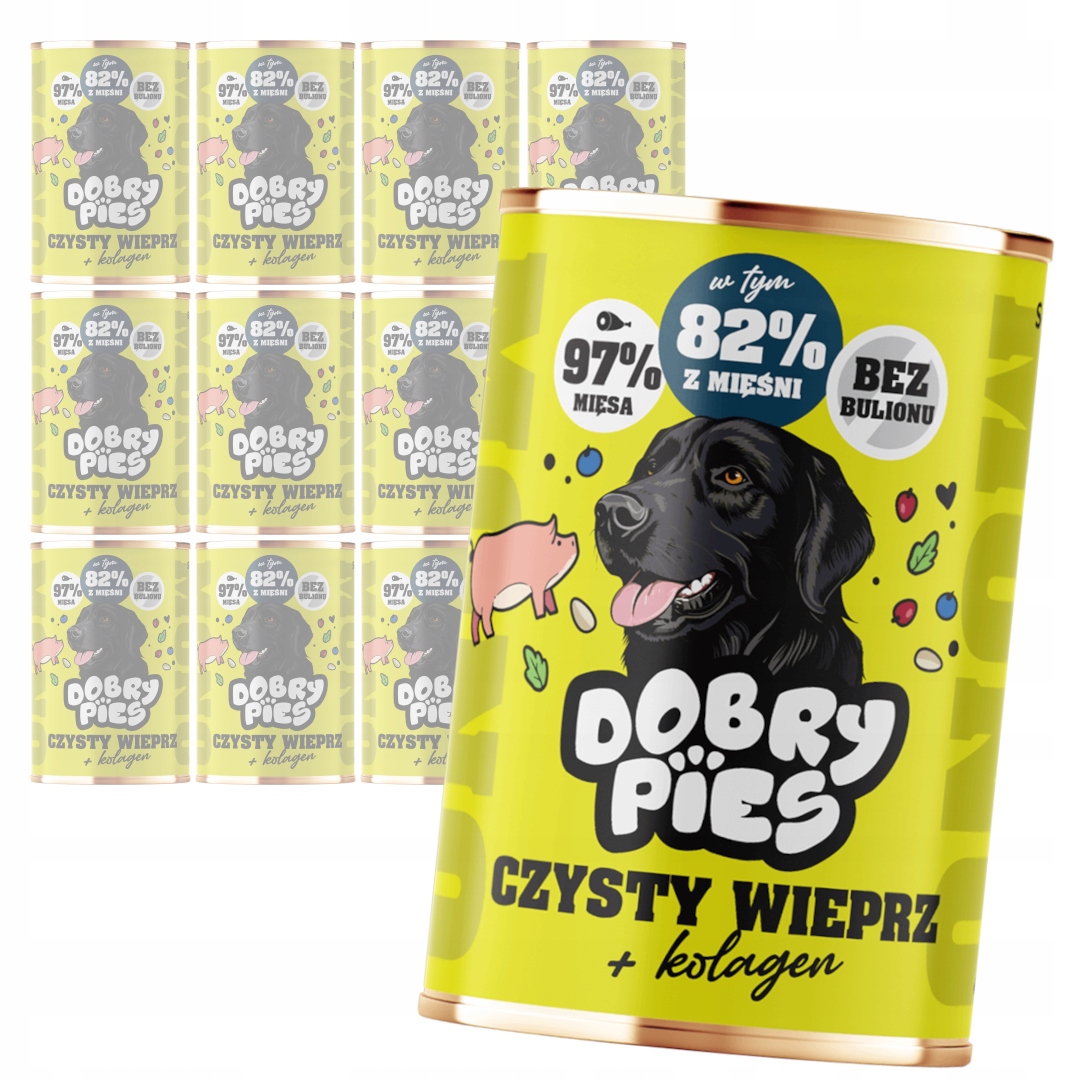 Levně Dobry Pies Mono 12x400g Monoproteinové Krmivo pro psy Vepřové maso Kolagen
