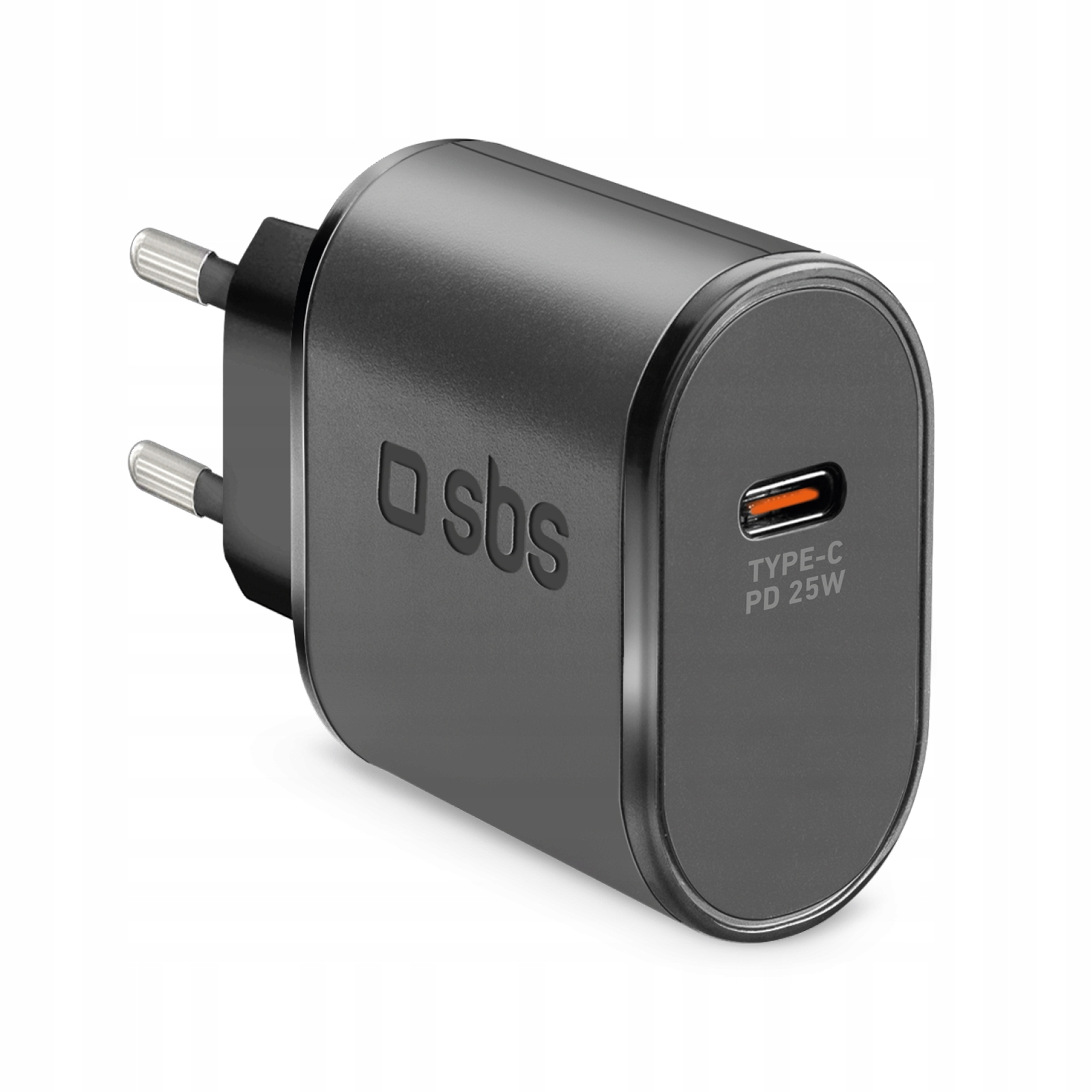 Síťová nabíječka power delivery 25W Usb-c černá kompaktní