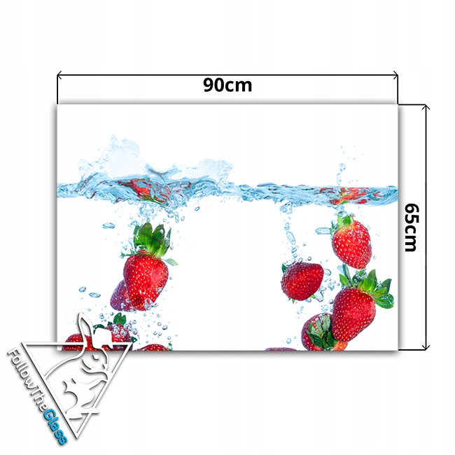 płytki ścienne hartowane kuchnia 90x65 truskawka Typ dekor