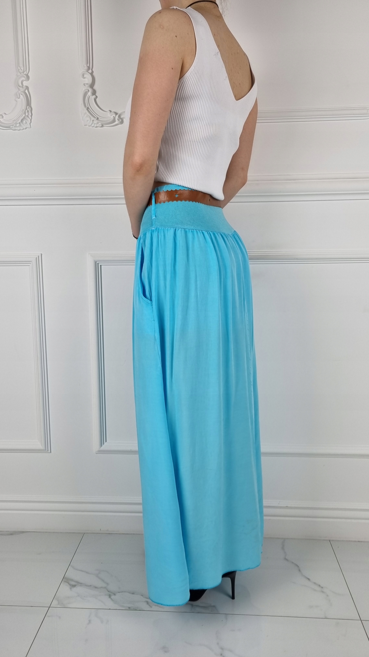 ZWIEWNA DŁUGA SPÓDNICA MAXI DO KOSTEK BOHO DAMSKA Rozmiar uniwersalny