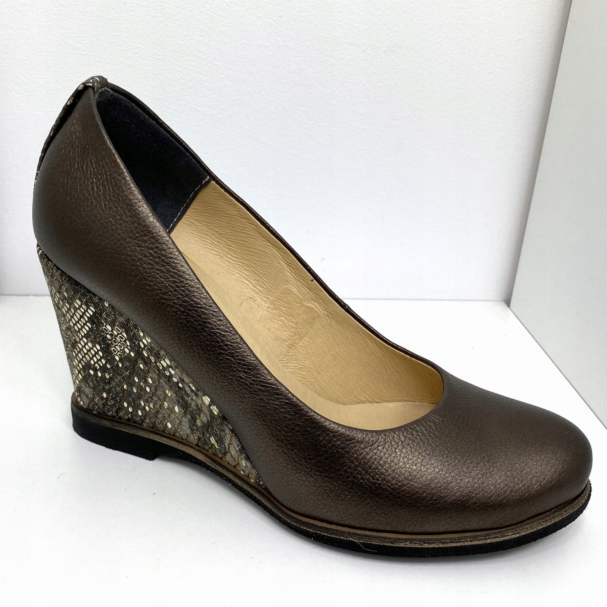 Dámské polobotky Higo kůže 1513 Měděné 39