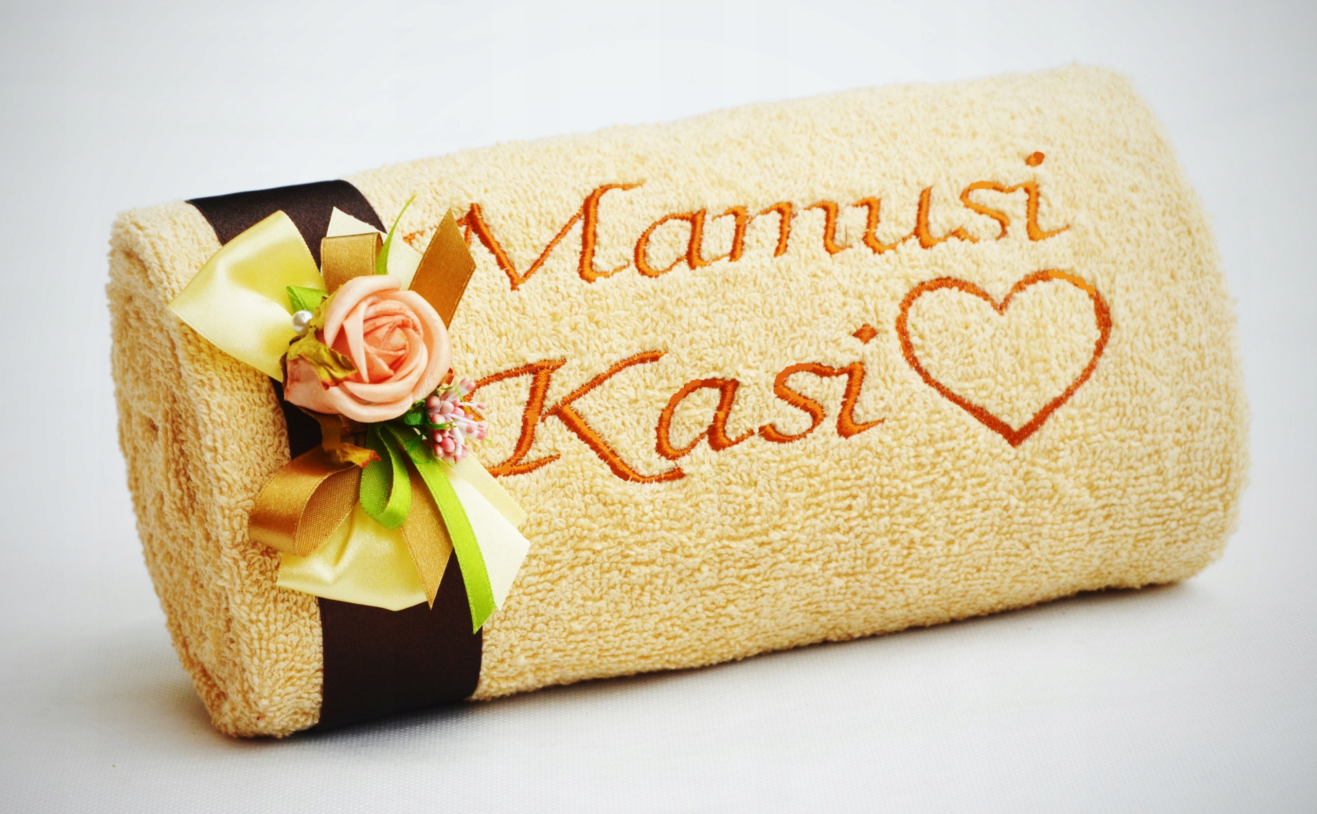 SUPER DUŻY Ręcznik z Haftem PREZENT na Dzień Mamy Kod producenta dla Matki z okazji Oryginalny