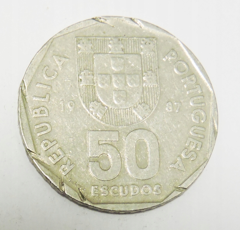 PORTUGALIA 50 eskudo 1987