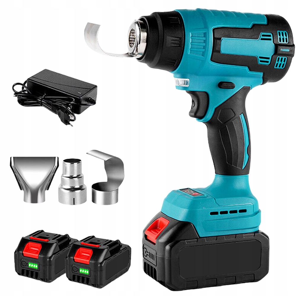 Horkovzdušná Pistole 200W 3 Trysky Výkonný Foukač Kufr