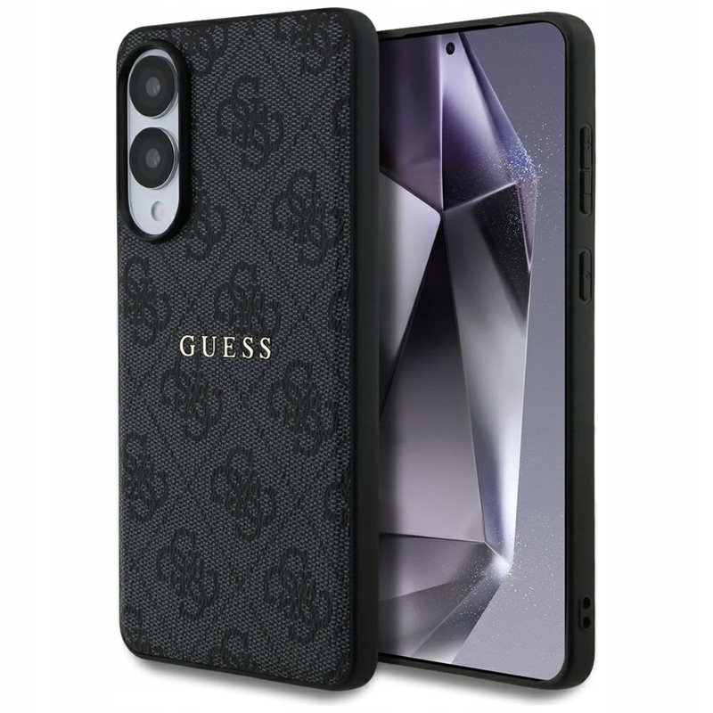 Guess 4G Ring Classic Logo MagSafe – Pouzdro pro Samsung Galaxy S25 Edge (černé)