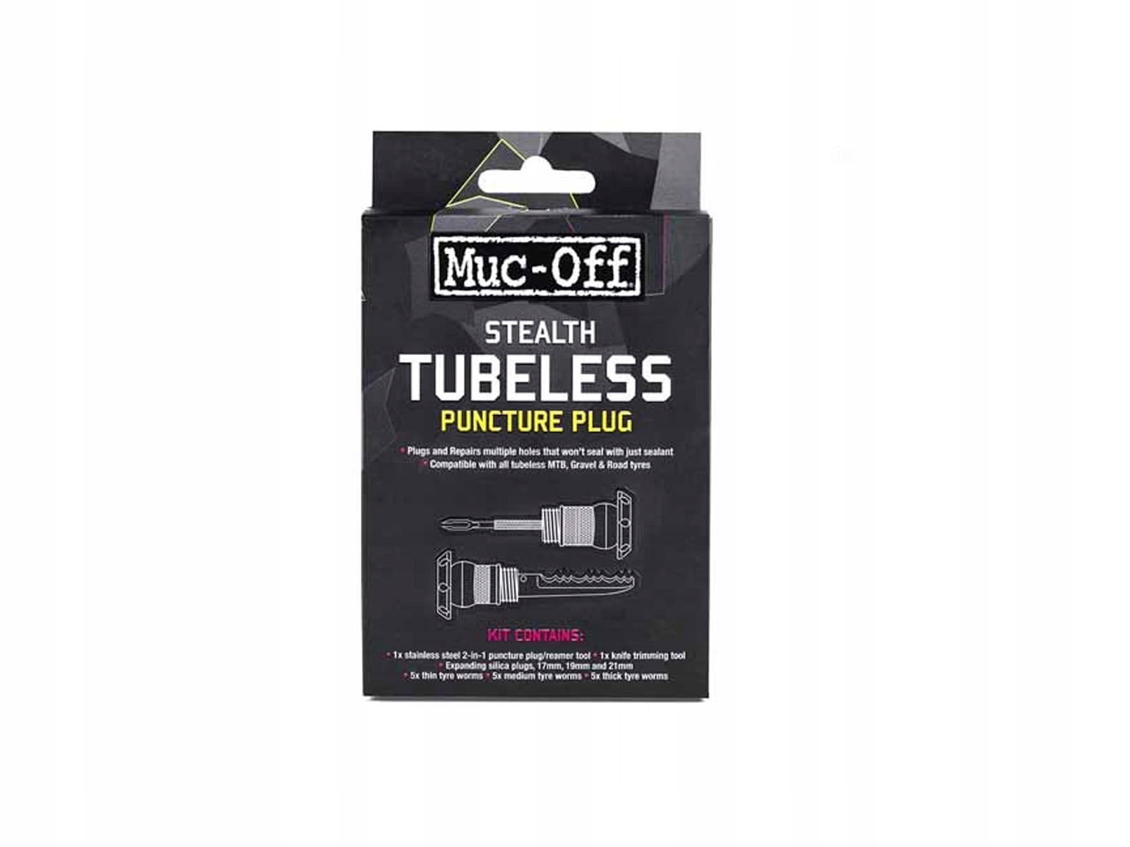 Zestaw Naprawczy Muc-off Tubeless Czarny Stealth Tubeless Puncture Plugs