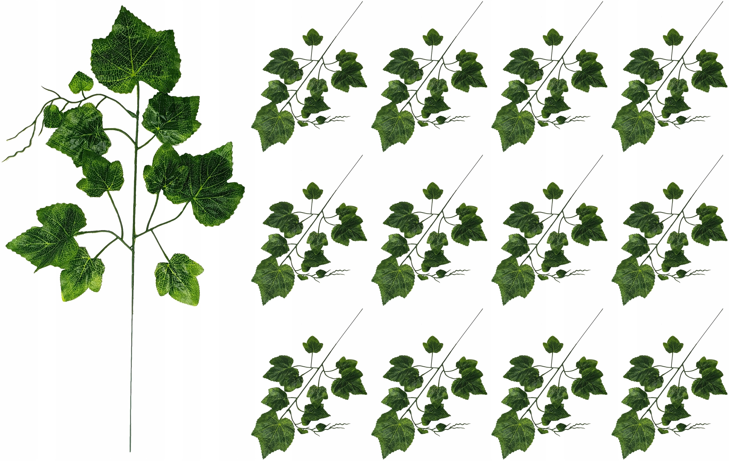 LIŚĆ WINOGRON x1 KWIATY SZTUCZNE LIŚCIE dodatek Wysokość maksymalna 54 cm